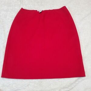 Real Clothes Cherry Red Wool Classic Dressy Office Cozy Dressy Mini Skirt 12